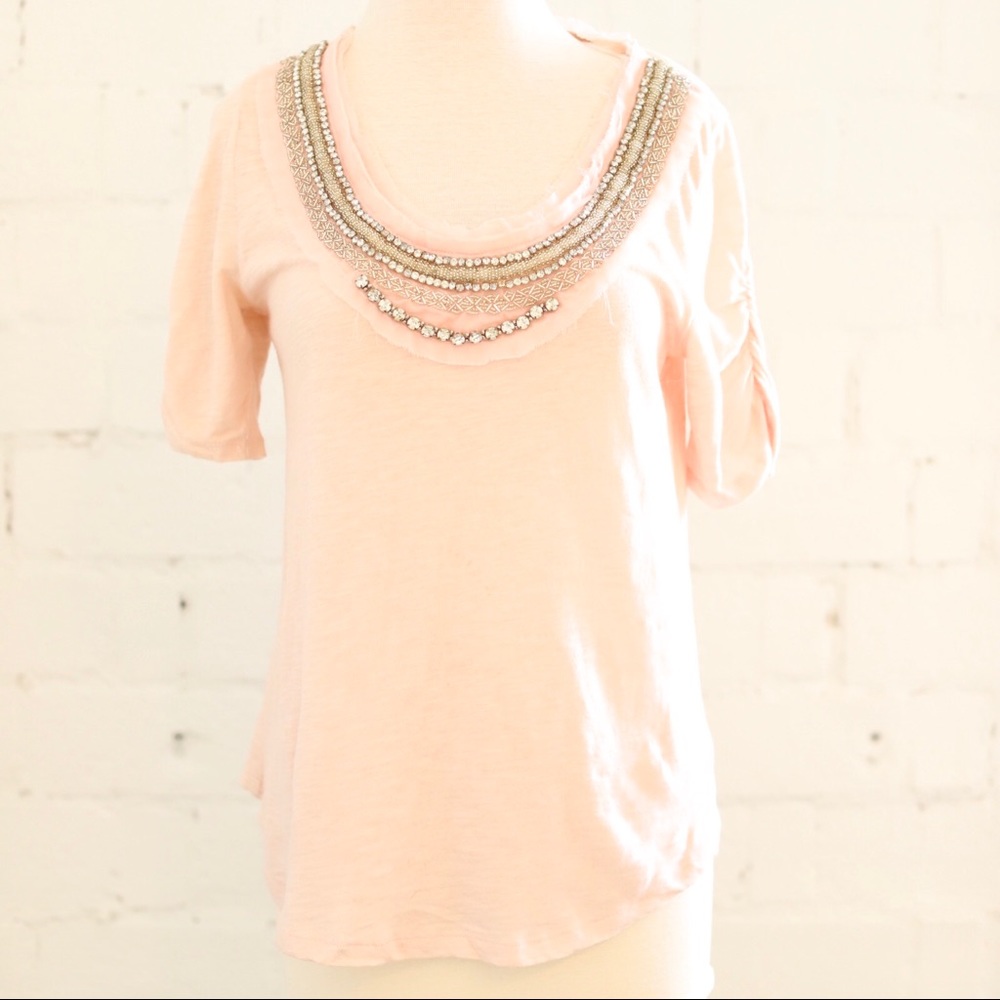Pink Anthropologie Tee